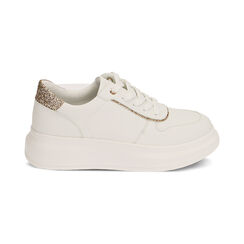 Sneakers bianche glitter, Primadonna, 212866023EPBIAN037, 001 preview