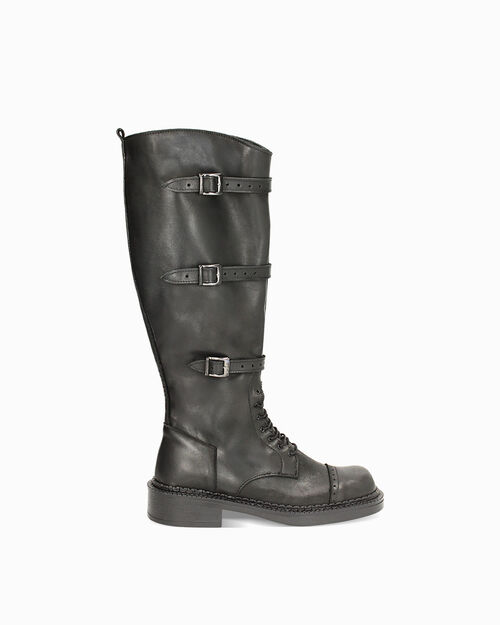 Anfibi alti in pelle neri, 