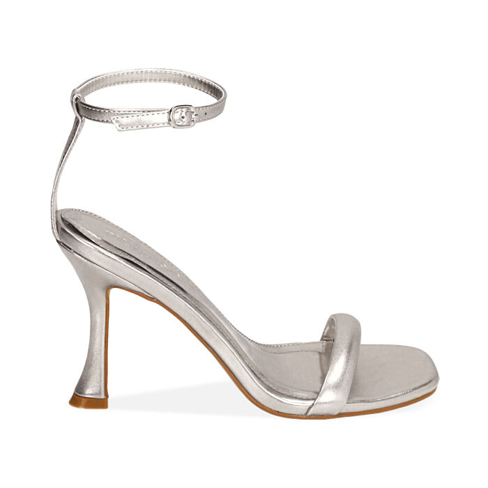 Sandali con sales tacco argento