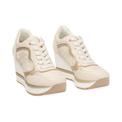 Baskets femme beige en tissu, Primadonna, 252811626TSBEIG036, 003 preview