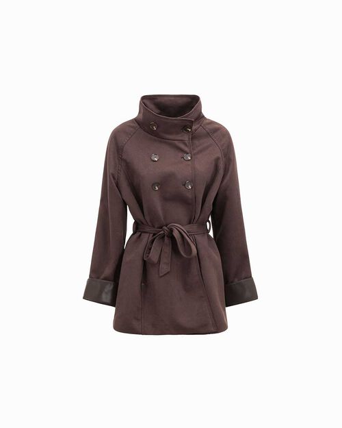 Trench marron fonc&eacute; avec ceinture, DK BROWN
