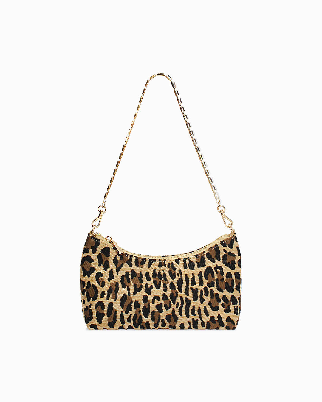 Mini bag leopard con tracolla removibile