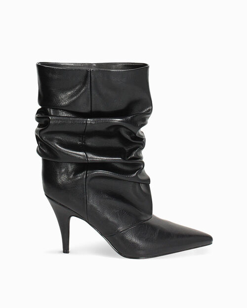 Tronchetti neri con tacco 9 cm, BLACK