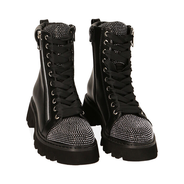 Anfibi donna con strass 2025