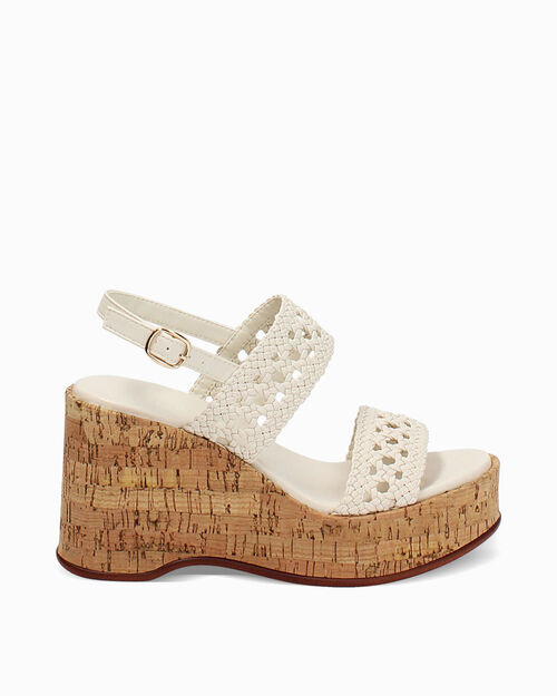 Zeppe panna tacco 9 cm, CREAM
