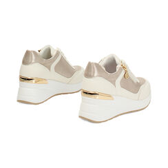 Sneakers bianche con tacco 6,5 cm, Primadonna, 272812102EPBIAN035, 004 preview