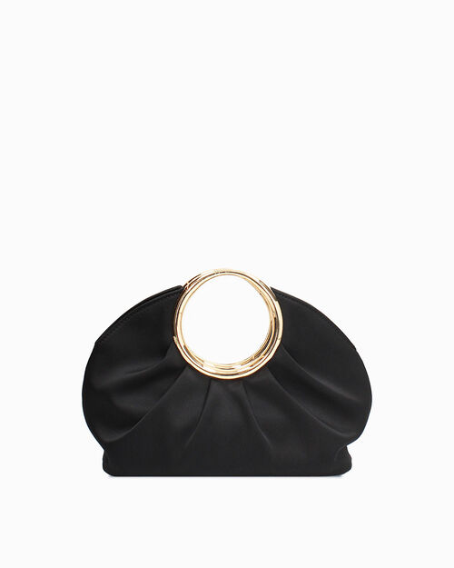 Pochette noire avec bandouli&egrave;re amovible, BLACK