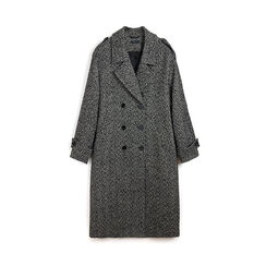 Cappotto nero e bianco spigato, Primadonna, 262006936TSNEBIM, 001a