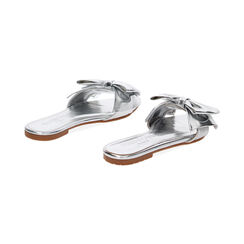 Sandali bassi argento in laminato con fiocco, Primadonna, 234922801LMARGE036, 003 preview