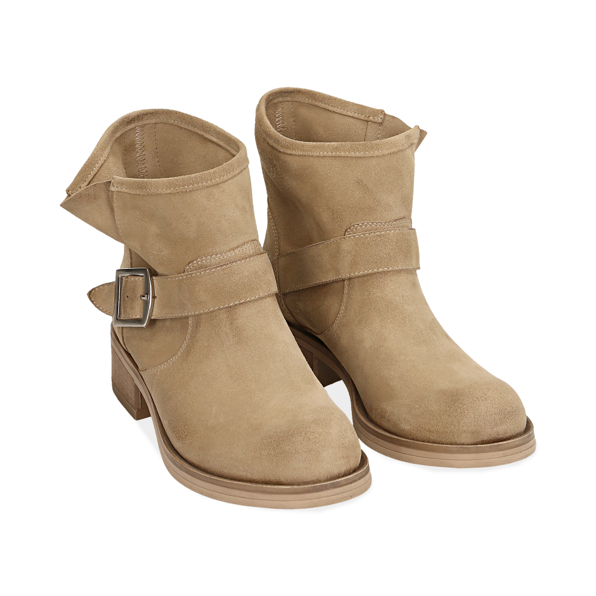 taupe biker boots