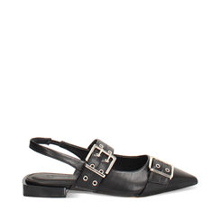 Bailarinas destalonada negra elegante, Zapatos, 274934612EPNERO035, 001a