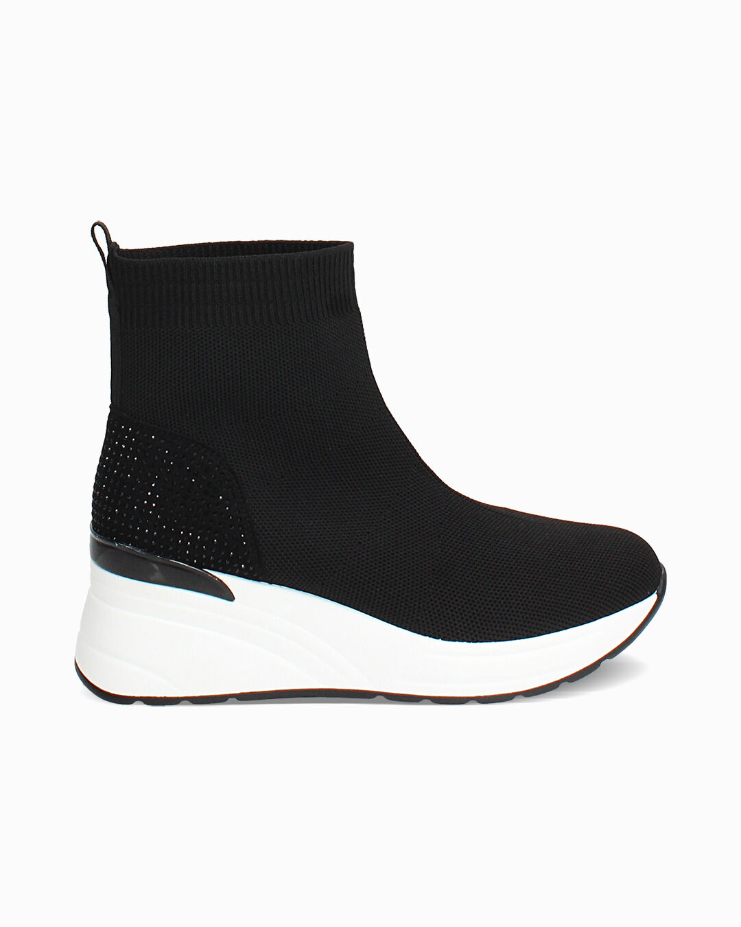 Slip on nere con tacco 6,5 cm
