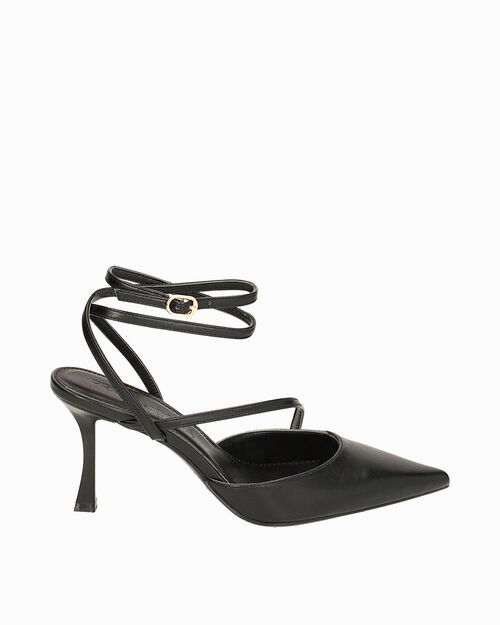 D&eacute;collet&eacute; slingback nere, tacco 8 cm, BLACK