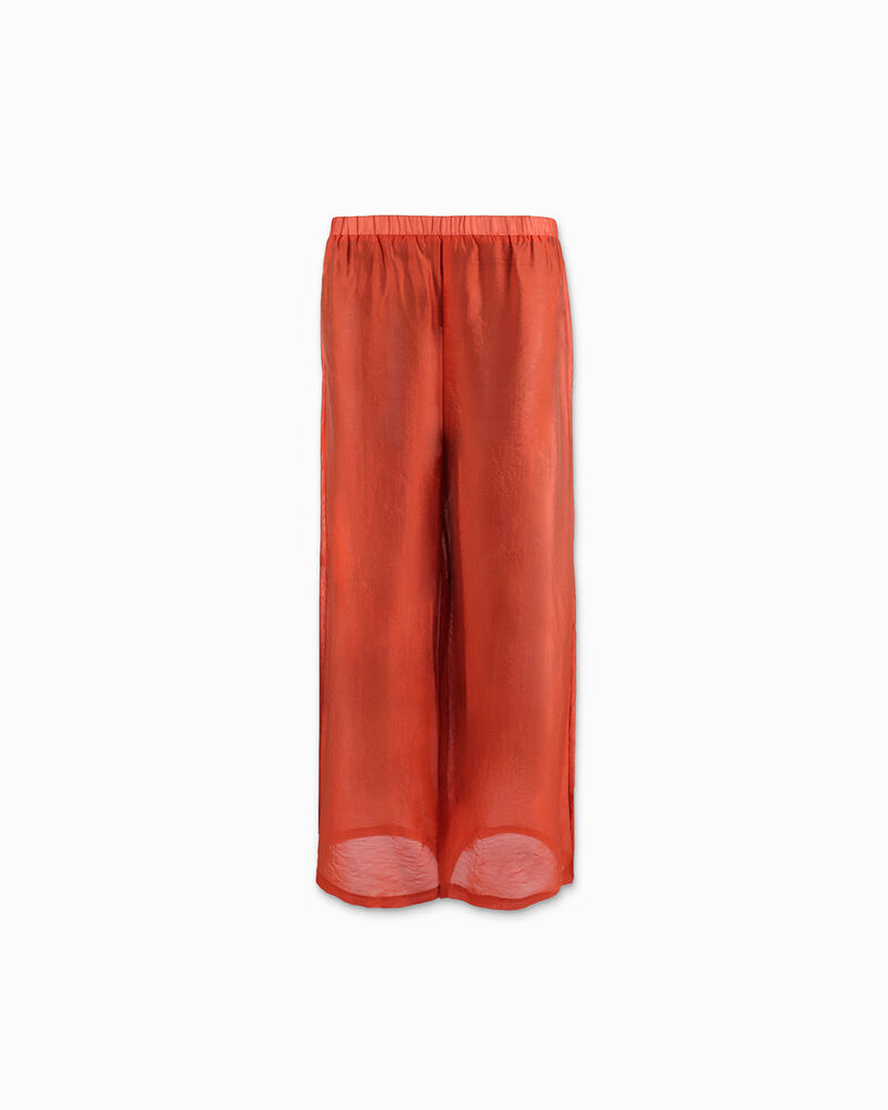 Pantalone donna arancio in tessuto image number null