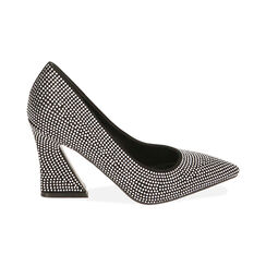 Escarpins noirs &agrave; strass, talon 9 cm , Primadonna, 202139303MPNERO036, 001 preview