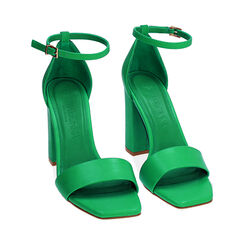 Sandalias verde, tacón 9 cm, Primadonna, 192104901EPVERD036, 002 preview