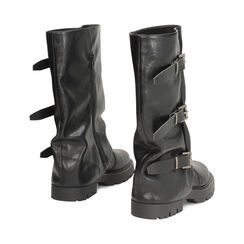 Stivali biker neri con fibbie, Primadonna, 260620501LANERO035, 004 preview