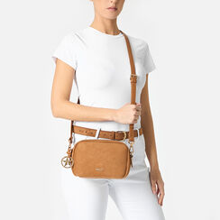 Mini sac cognac pour femme en microfibre, Primadonna, 255705312MFCOGNUNI, 002 preview