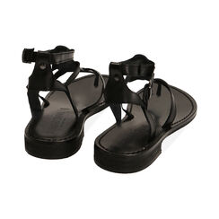 Sandali infradito neri in pelle, Primadonna, 21B814022PENERO035, 003 preview