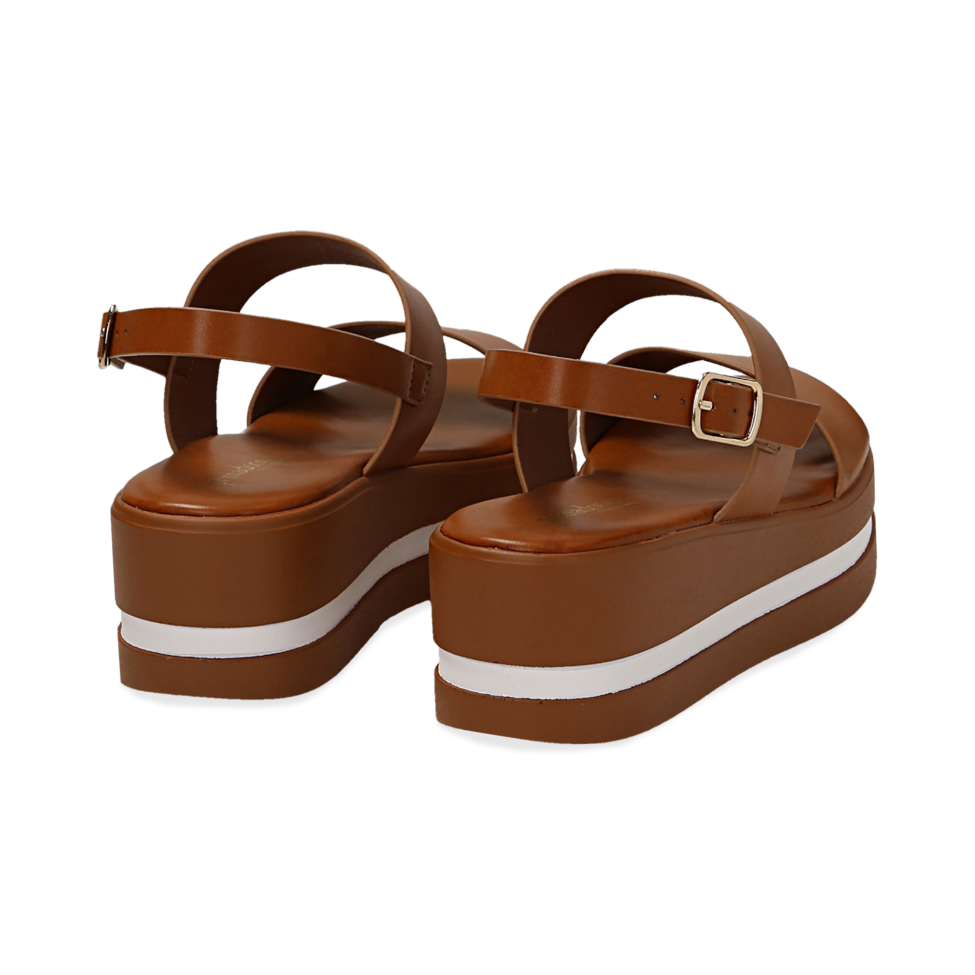 Sandali platform cuoio, zeppa 5 cm donna | Primadonna Collection