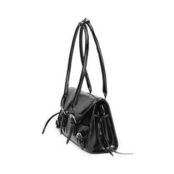 Borsa a mano nera con finiture lucide, Primadonna, 265100318EUNEROUNI, 003 preview