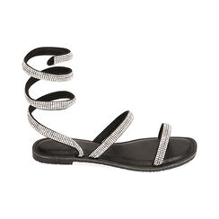 Sandali neri con strass, Primadonna, 214986601MFNERO035, 001 preview