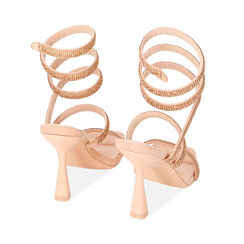 Sandali nude snake, tacco 9,5 cm, Primadonna, 214912938MFNUDE039, 003 preview