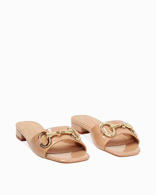 WOMEN SHOES FLAT SYNTHETIC PATENT NUDE, NUDE