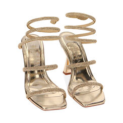 Sandali oro snake, tacco 10 cm, Primadonna, 212100015LMOROG035, 002 preview