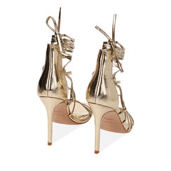 Sandali cage oro, tacco 10,5 cm, Primadonna, 212163156LMOROG035, 003 preview