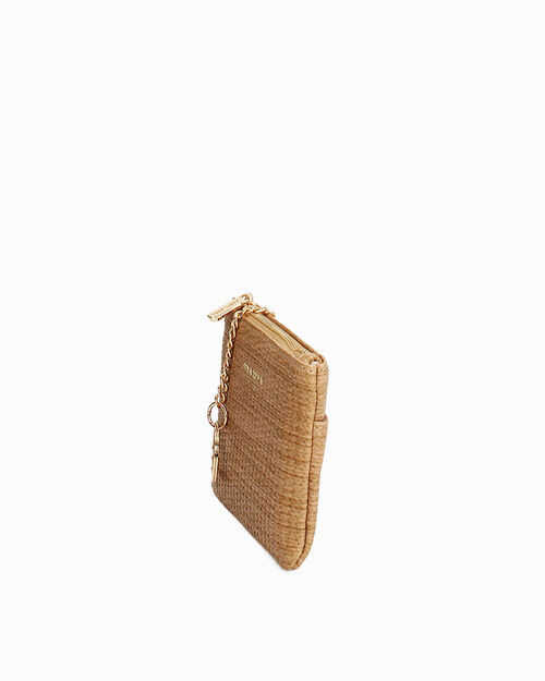 Porte-monnaie cognac avec d&eacute;tails chics, COGNAC