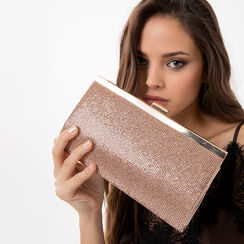 Pochette rosa-oro con pietre scintillanti, Primadonna, 275108878LPRAORUNI, 002a