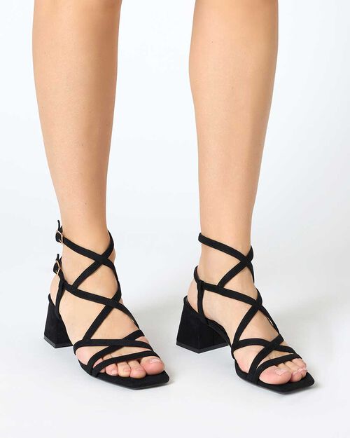CHAUSSURES POUR FEMMES SANDALE MICRO NER, BLACK