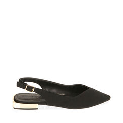 Ballerine nere slingback in tessuto, Primadonna, 214934666LYNERO037, 001a
