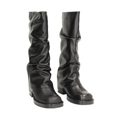 CALZATURA BIKER PELLE NERO, Primadonna, 24A572025PENERO036, 002a