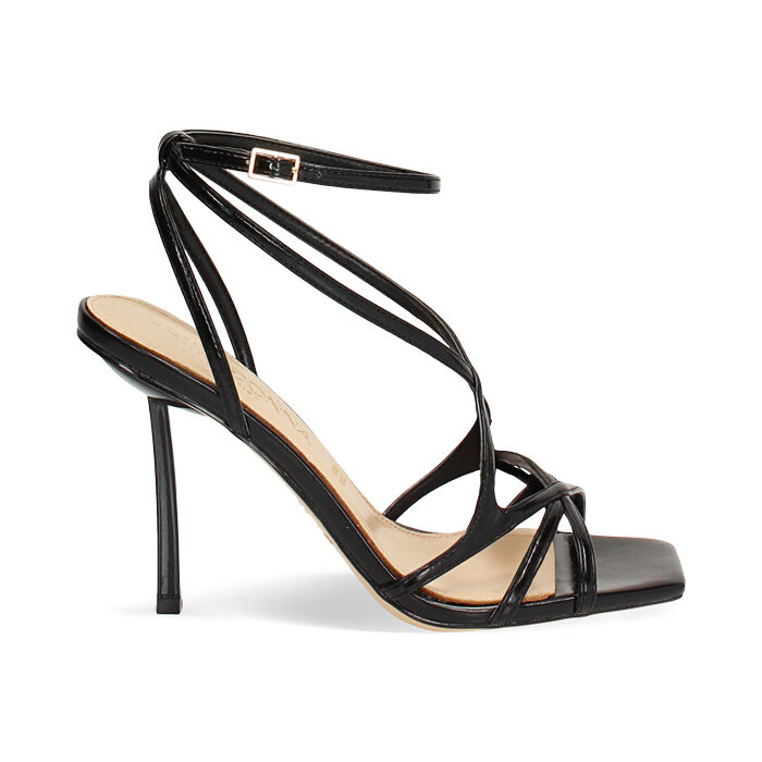 Sandales noires talon 9,5 cm, Primadonna, 272102101EUNERO035