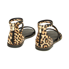 Sandali bassi leopard con pietre, Ultime occasioni, 234965520ETNERO036, 003 preview