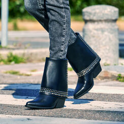 Bottines noires avec clous, Primadonna, 233073172EPNERO035, 004 preview