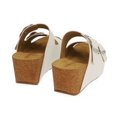 Mules blanches, semelle compensée 5,5 cm , SPECIAL WEEK, 19M912205EPBIAN035, 003 preview