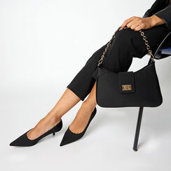 Escarpin noir avec talon de 4,5 cm pour femme, Primadonna, 262149002LYNERO036, 002a