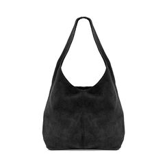 Borsa a spalla di camoscio nera, Primadonna, 260802577CMNEROUNI, 001 preview