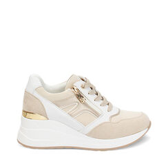 Sneakers donna beige in tessuto, Primadonna, 252850975TSBEIG036, 001a
