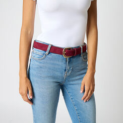 Cintur&oacute;n burdeos en microfibra con detalles elegantes, Primadonna, 26B413701MFBORDUNI, 002 preview