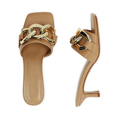 Mules maxi-chain beige, tacco 5,5 cm, Scarpe, 19L458326EPBEIG037, 003 preview