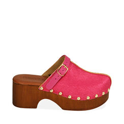 Zuecos fucsia en caballito, tacón 6 cm , Primadonna, 194305215CWFUCS036, 001a