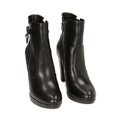 Stivaletti platform neri, tacco 9,4 cm, Primadonna, 220619019EPNERO039, 002 preview