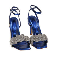 Sandales bleues avec strass, talon 10,5 cm , SOLDES, 192113705LMBLUE035, 002a