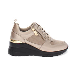 Baskets en bronze avec un talon de 7 cm, Primadonna, 262850919EPBRON035, 001 preview