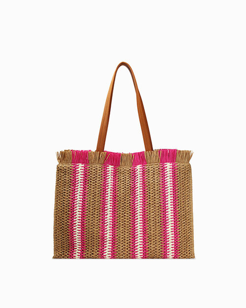 BORSA MARE GRANDE RAFFIA FUCS, 