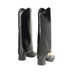 Bottes noires brillantes avec talon de 8,5 cm, Primadonna, 264914911EUNERO035, 004 preview